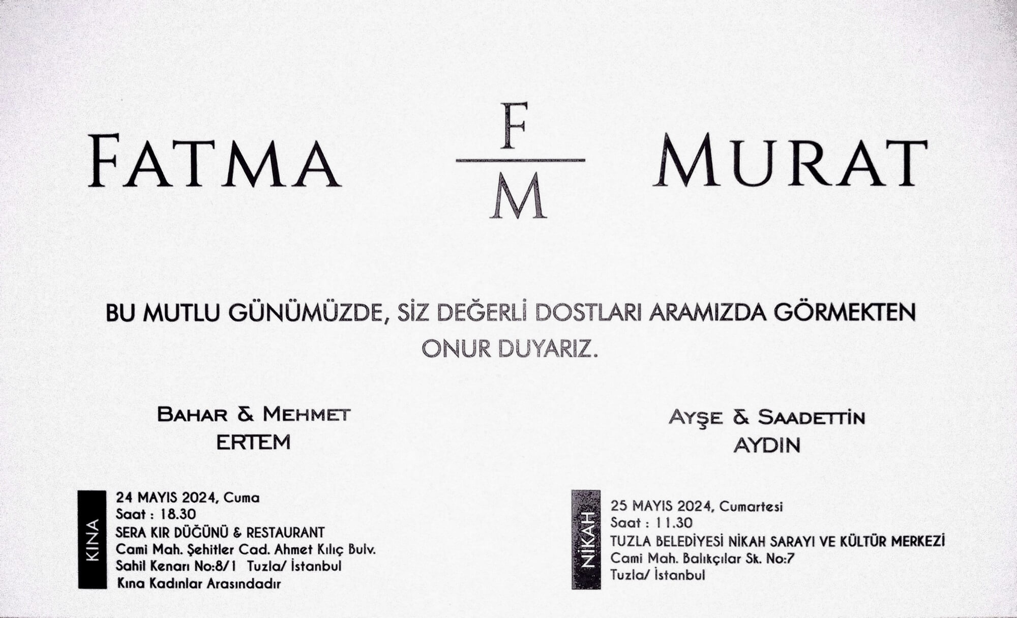 FATMA & MURAT EVLENİYOR